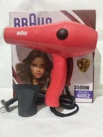 Braun 3500W Hair Dryer Red ABS - Image 5