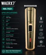 WAERX7 WA-7021 Professional Cordless Hair Trimmer - Image 5