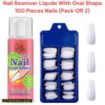 100 Pcs Stick On Artificial Oval Shape Nails, Pack Of 2 - Image 4