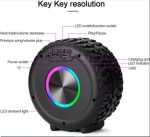 RGB Tyre Shape Wireless Bluetooth Speaker With LED Light - Image 3