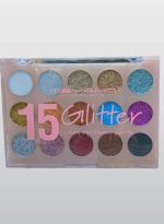 15-Color Glitter Eyeshadow Palette for Women