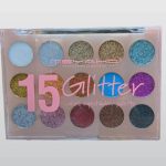 15-Color Glitter Eyeshadow Palette for Women
