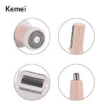 Kemei 4-in-1 Shaver for Women – Beige USB Rechargeable - Image 3