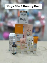 haya 5 in 1 Beauty Deal Face serum Face wash Face cream Night cream Sunblock - Image 3
