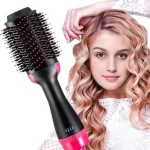 Professional Fast Drying Hair Brush for Smooth Curls – Black Pink