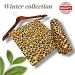 Leopard Print Winter Polo Cotton 2 Piece Suit
