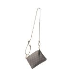 Women's Grey Checkered Shoulder Bag Set – 3-Piece PU Leather Collection - Image 9