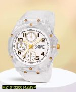 Transparent Analog Watch for Boys with LED Display and Gold Accents - Image 6