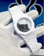 White Ceramic Arabic Dial Chronograph Watch