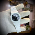 White Ceramic Arabic Dial Chronograph Watch - Image 3