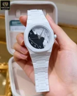 White Ceramic Arabic Dial Chronograph Watch - Image 4