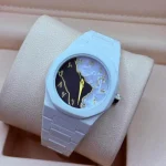 Men's Carbon Fiber Marble Dial Watch White Gold - Image 7