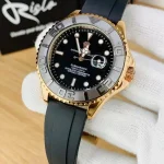 Men's Rolex Submariner Gold Black Water Resistant Watch