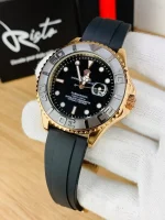 Men's Rolex Submariner Gold Black Water Resistant Watch