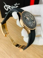Men's Rolex Submariner Gold Black Water Resistant Watch - Image 3