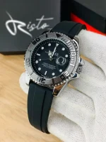 Men's Rolex Submariner Gold Black Water Resistant Watch - Image 7
