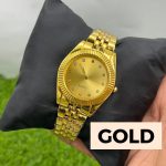 Men's Quartz Watch Stainless Steel Chain Strap White Gold - Image 4