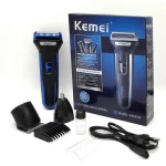 Kemei 3 in 1 Rechargeable Beard Trimmer Kit KM-6330 - Image 5