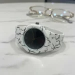 White Marble Watch for Men Women Daily Wear