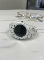 White Marble Watch for Men Women Daily Wear