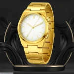 Men's Gold Stainless Steel Chain Watch 8mm Dial - Image 5