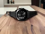 Men's Water Resistant Quartz Watch with Textured Rubber Strap - Image 6
