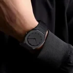 Men Carbon Fiber Black Arabic Aura Watch With Gift Box - Image 5