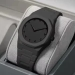 Men Carbon Fiber Black Arabic Aura Watch With Gift Box - Image 7