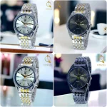 Men's Black Stainless Steel Quartz Watch with Day/Date Function - Image 3