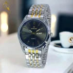Men's Black Stainless Steel Quartz Watch with Day/Date Function - Image 5