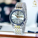 Men's Black Stainless Steel Quartz Watch with Day/Date Function - Image 6