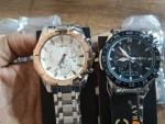 Men's Stainless Steel Chain Strap Watches Black Golden - Image 4