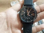 Men's Black PU Leather Watch with Date Function - Image 3