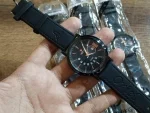 Men's Black PU Leather Watch with Date Function - Image 4