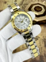 Men's Stainless Steel Chain Strap Watch with Date Display - Silver Multicolor - Image 7