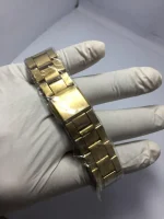All-Gold Chronograph Watch for Men - Stainless Steel Chain Strap Multifunction Dial - Image 4
