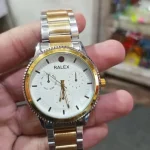 RALEX Two-Tone Analog Wristwatch Gold Silver