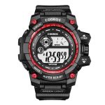 Men's Sports Watch Black Blue Water Resistant 24Hr Display - Image 4