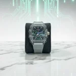 Men's Tech Watch Light Grey Skeletonized Dial