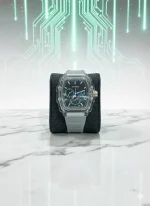 Men's Tech Watch Light Grey Skeletonized Dial