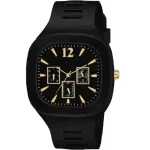 Black Silicone Multi-Dial Watch for Men - Stylish Analog Wrist Watch in Pakistan