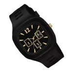 Black Silicone Multi-Dial Watch for Men - Stylish Analog Wrist Watch in Pakistan - Image 3