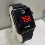 Men's Red LED Digital Watch with Black Leather Strap - Waterproof Sports Watch - Image 4