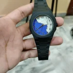 Unisex Aura Marble Dial Watch Blue White