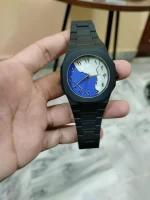 Unisex Aura Marble Dial Watch Blue White