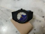 Unisex Aura Marble Dial Watch Blue White - Image 4