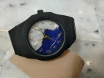 Unisex Aura Marble Dial Watch Blue White - Image 5