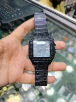 Black Diamond Luxury Men's Watch Stainless Steel Chain Strap - Image 3