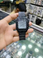 Black Diamond Luxury Men's Watch Stainless Steel Chain Strap - Image 5