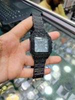 Black Diamond Luxury Men's Watch Stainless Steel Chain Strap - Image 6